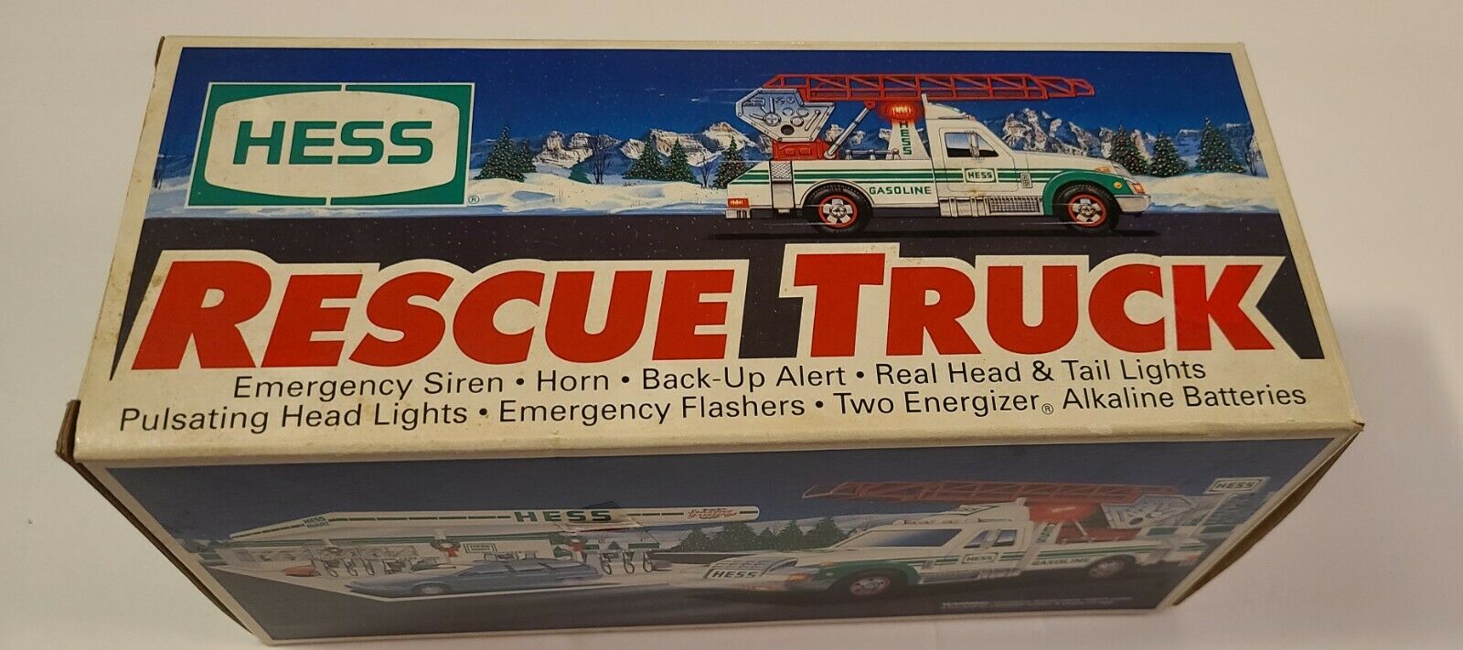1994 Hess Rescue Truck - With Working Lights, Siren and Ladder!
